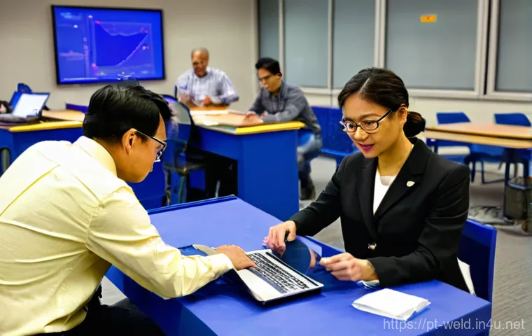 용접사의 효율적인 경력 관리 - **Prompt:** A confident and proud female welding professional, late 20s to early 30s, dressed in a s...