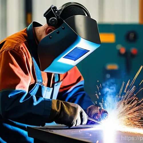 Home 22 초보자를 위한 용접 기초 - **Prompt:** "A captivating image of a beginner welder in a well-lit, organized home workshop. The su...